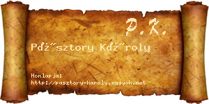 Pásztory Károly névjegykártya