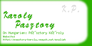 karoly pasztory business card